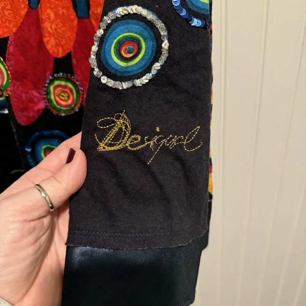 Desigual Tropical Floral Tank Dress Cotton No Belt Size Small - Picture 5 of 8